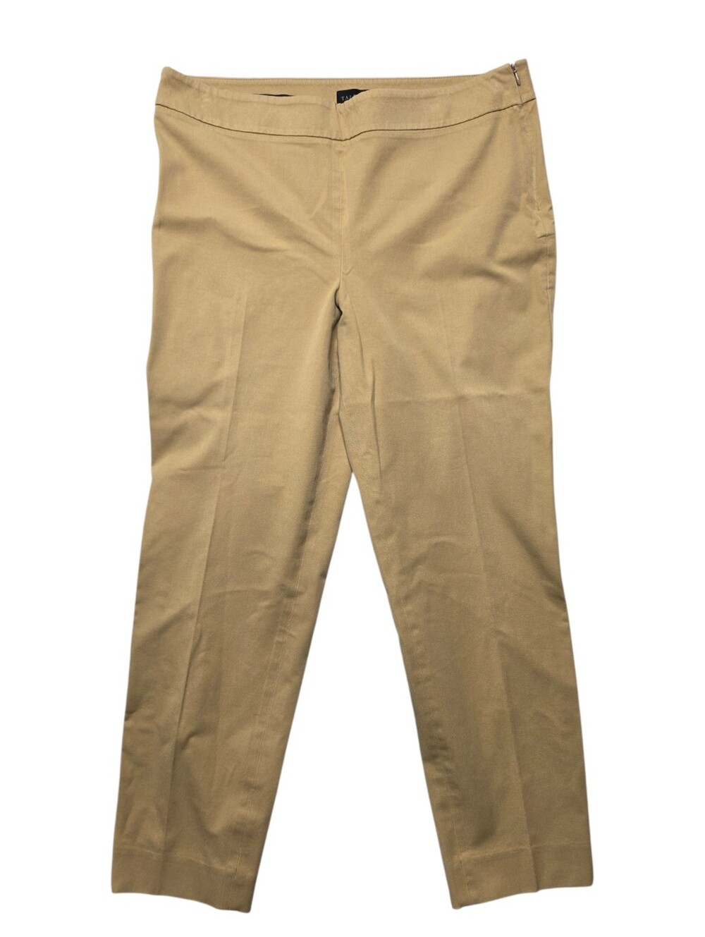 Talbots Chatham Ankle Pants Khaki Stretch Career Office Trousers Size 14